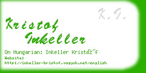 kristof inkeller business card